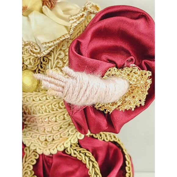 Christmas Victorian Harlequin Jester Rare Aldik Doll Ornament 13" Tradition Gold - Picture 6 of 16